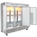 MoTak MSD-3DF-BAL-X 80 7/8" Three Section Reach In Freezer, (3) Left/Right Hinge Solid Doors, 115v thumbnail 3