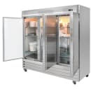 MoTak MSD-3DF-BAL-X 80 7/8" Three Section Reach In Freezer, (3) Left/Right Hinge Solid Doors, 115v thumbnail 6