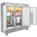 MoTak MSD-3DR-BAL-X 80 4/5" Three Section Reach In Refrigerator, (3) Left/Right Hinge Solid Doors, 115v thumbnail 3