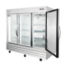 MoTak MSD-3DR-BAL-80-G-X 80 4/5" Three Section Reach In Refrigerator, (3) Left/Right Hinge Glass Doors, 115v thumbnail 4