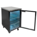 MoTak MBB-1D-27-G-X 23 1/2" Bar Refrigerator - 1 Swinging Glass Door, Black, 115v thumbnail 2