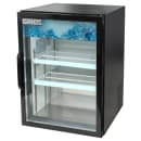 MoTak MCM5-X 24 3/8" Countertop Refrigerated Merchandiser - Swing Door, Black, 115v thumbnail 5