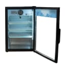 MoTak MCM7-X 24 3/8" Countertop Refrigerated Merchandiser - Swing Door, Black, 115v thumbnail 4
