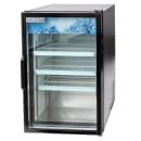 MoTak MCM7-X 24 3/8" Countertop Refrigerated Merchandiser - Swing Door, Black, 115v thumbnail 5
