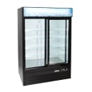 MoTak MGD-2DR-47-X 53 1/8" Two Section Glass Door Merchandiser - (2) Sliding Doors, 115v, Black thumbnail 3