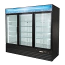 MoTak MGD-3DR-80-X 78 3/8" Three Section Glass Door Merchandiser - (2) Left/Right Hinge Doors, Black, 115v thumbnail 2