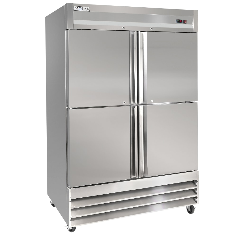 MoTak MSD-4HDR-BAL-X 54" Two Section Reach In Refrigerator - (4) Left/Right Hinge Solid Doors, 115v