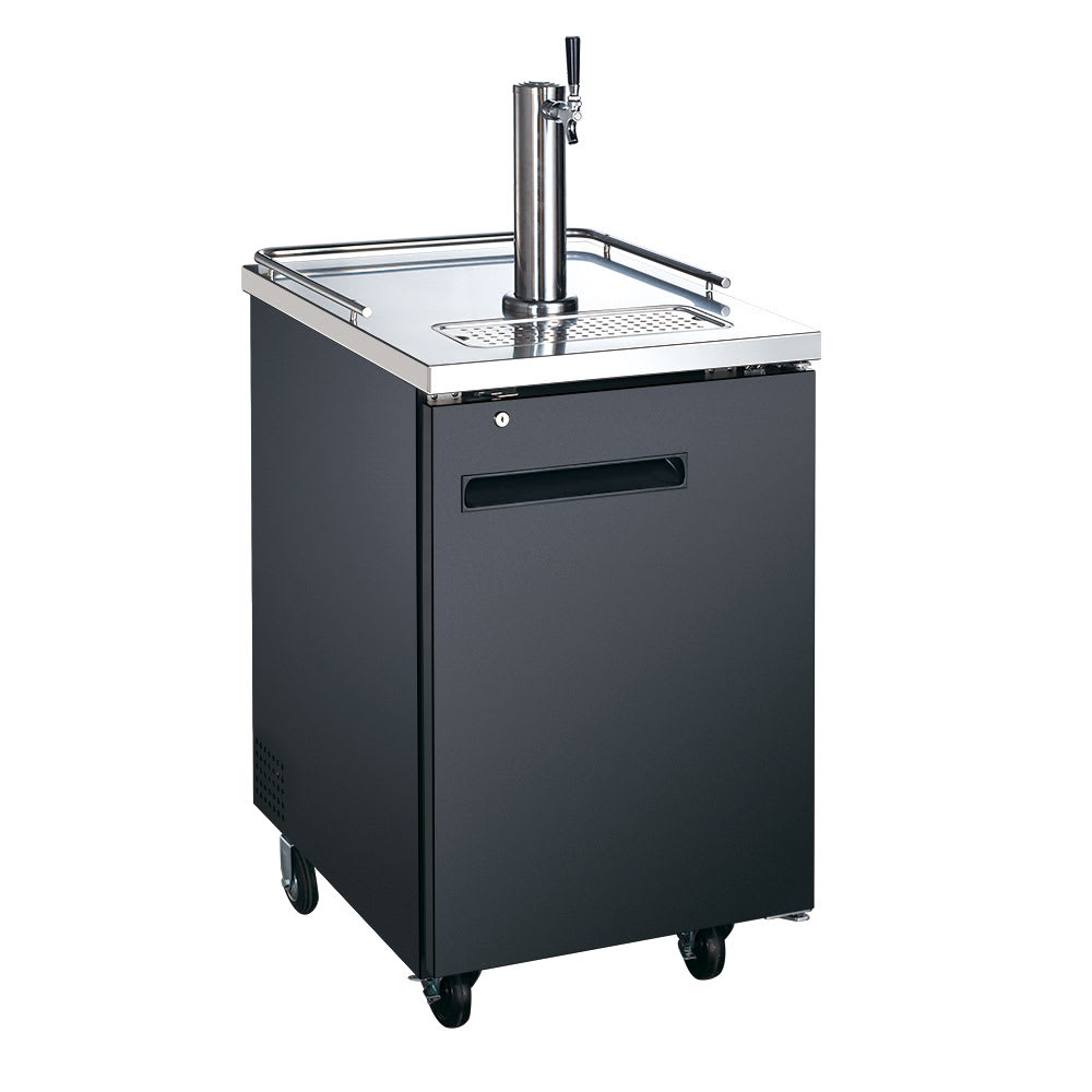 eQuipped 23 1/2" Kegerator Beer Dispenser w/ (1) Keg Capacity - (1) Column, Black, 115v (VUBD1)