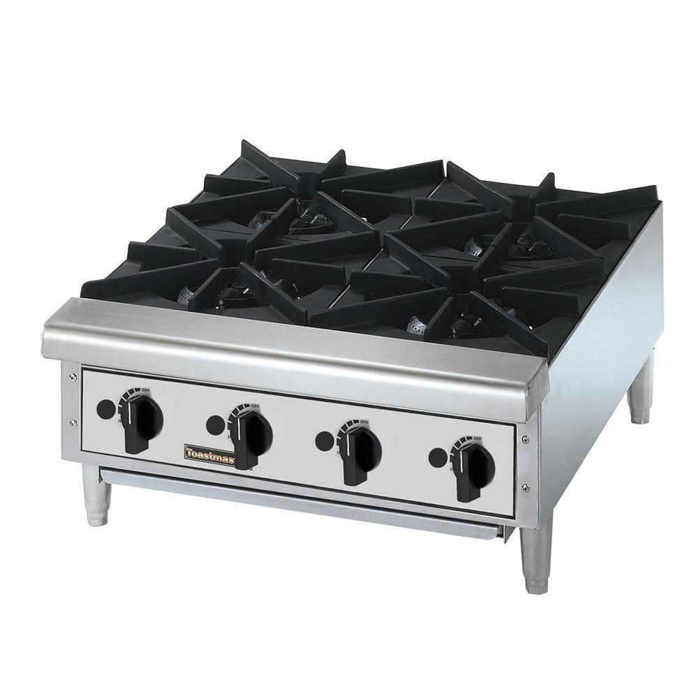 Toastmaster TMHP6 36" Gas Hotplate w/ (6) Burners & Manual Controls, Convertible