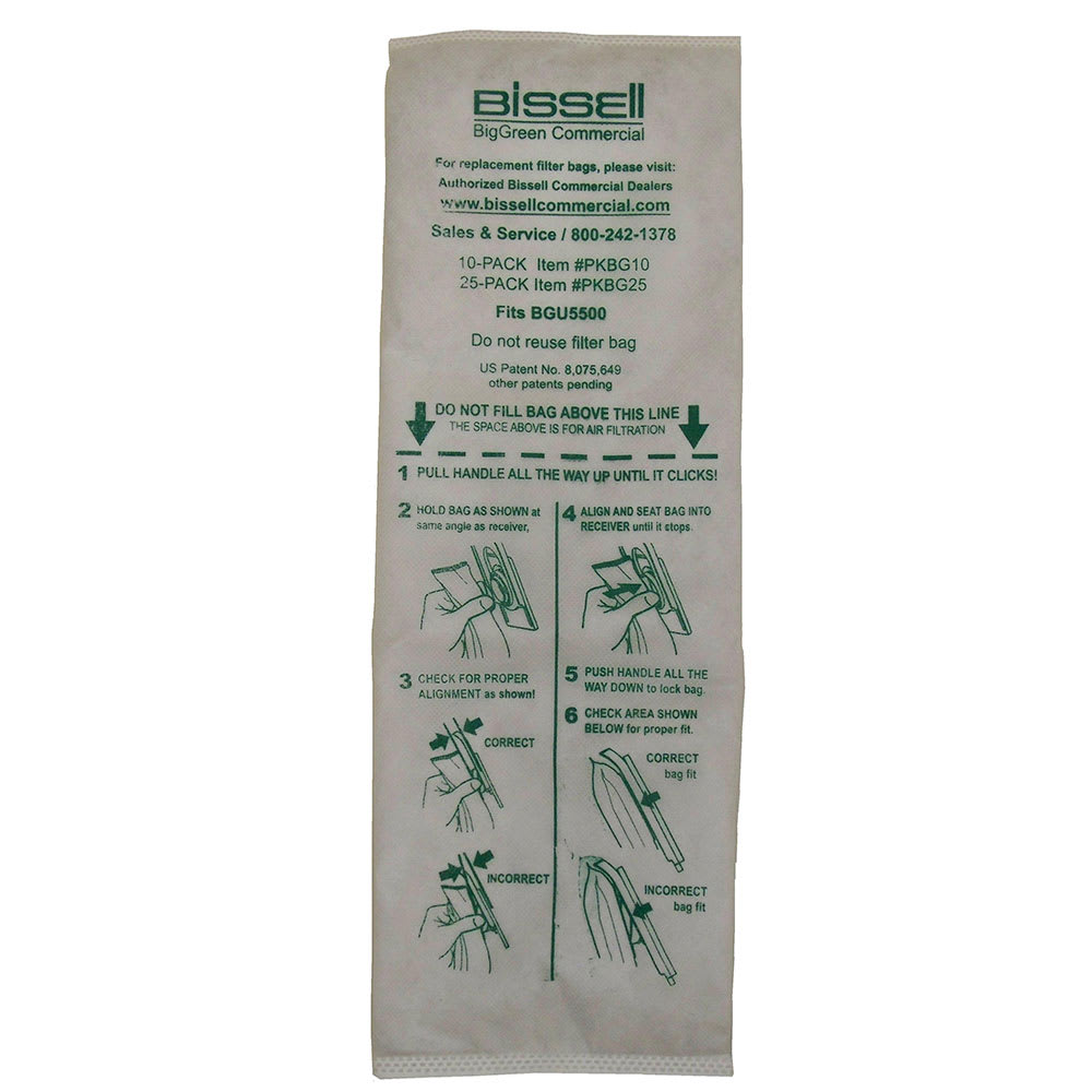 Bissell PKBG10 Vacuum Cleaner Bags for BGU5500