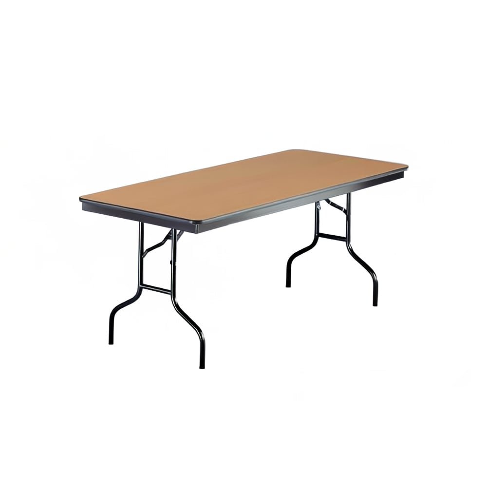 Midwest Folding Products 72" EF Series Rectangular Folding Table w/ Walnut Laminate Top, 30"H (630EF)