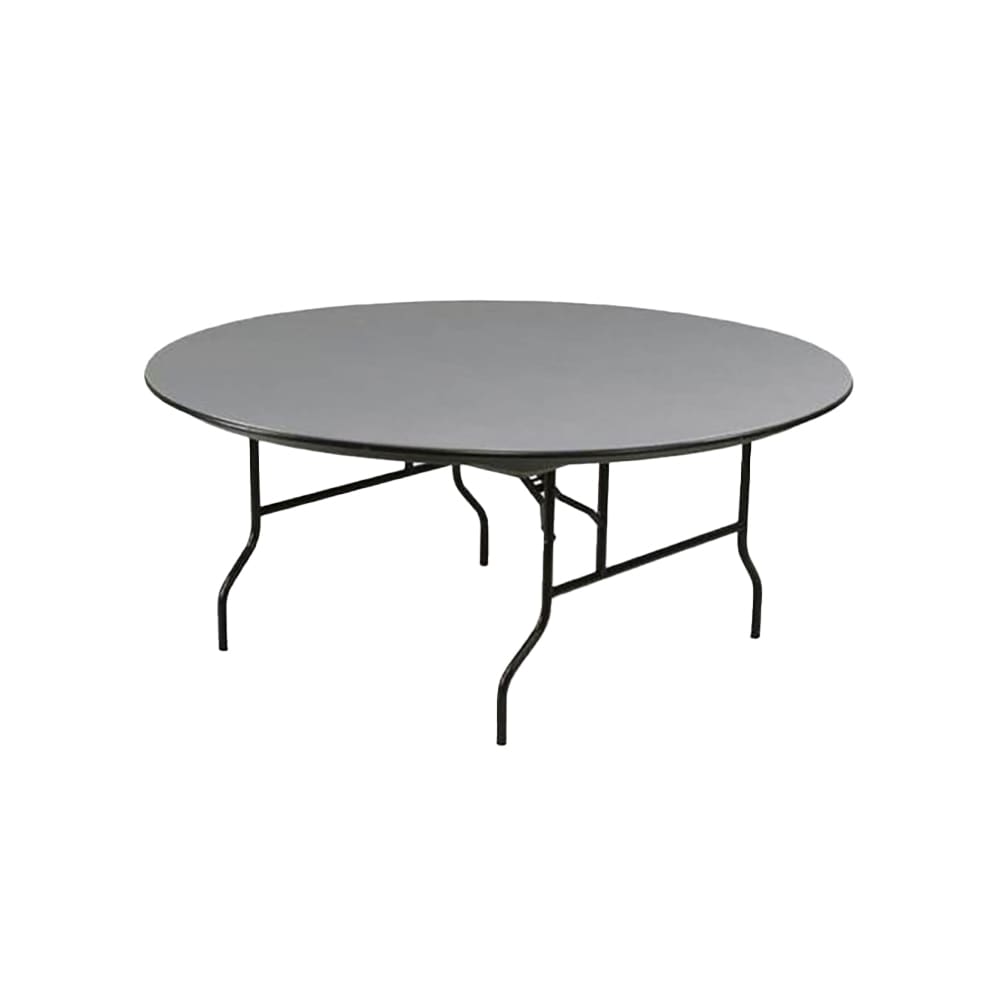 Midwest Folding Products 72" EF Series Round Folding Table w/ Gray Laminate Top, 30"H (R72EF)