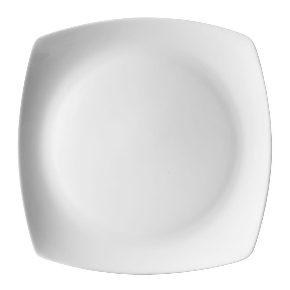 10 Strawberry Street 10 3/4" Square Aurora Dinner Plate - Porcelain, White (AUR-40)
