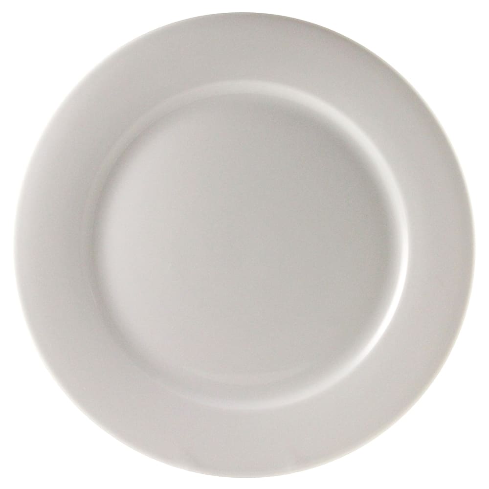 10 Strawberry Street 12" Round Bistro Charger Plate - Porcelain, Bright White (BISTRO-24)