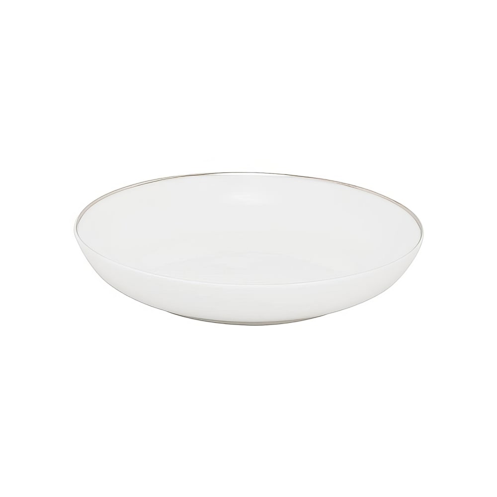 10 Strawberry Street 20 oz Round Silver Line Soup Bowl - Porcelain, White (CPSL0003)