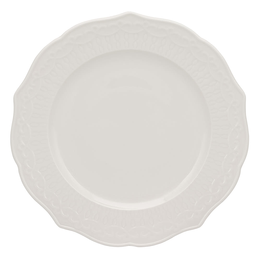 10 Strawberry Street 7 1/2" Round Ever Side Plate - Bone China, White (EVER-0004)