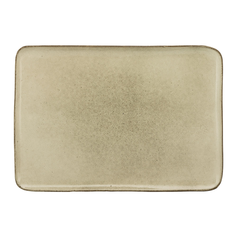 10 Strawberry Street 14" x 9 3/4" Rectangular Firenza Platter - Porcelain, Beige (FRZ-14-REC-BG)