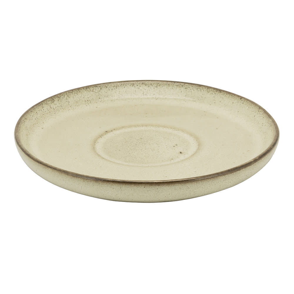 10 Strawberry Street 5" Round Firenza Saucer - Porcelain, Beige (FRZ-9S-BG)