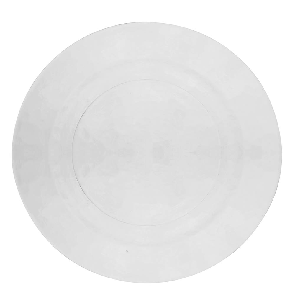 10 Strawberry Street 13" Round Hammered Glass Charger Plate - Glass, Clear (HAG-24)