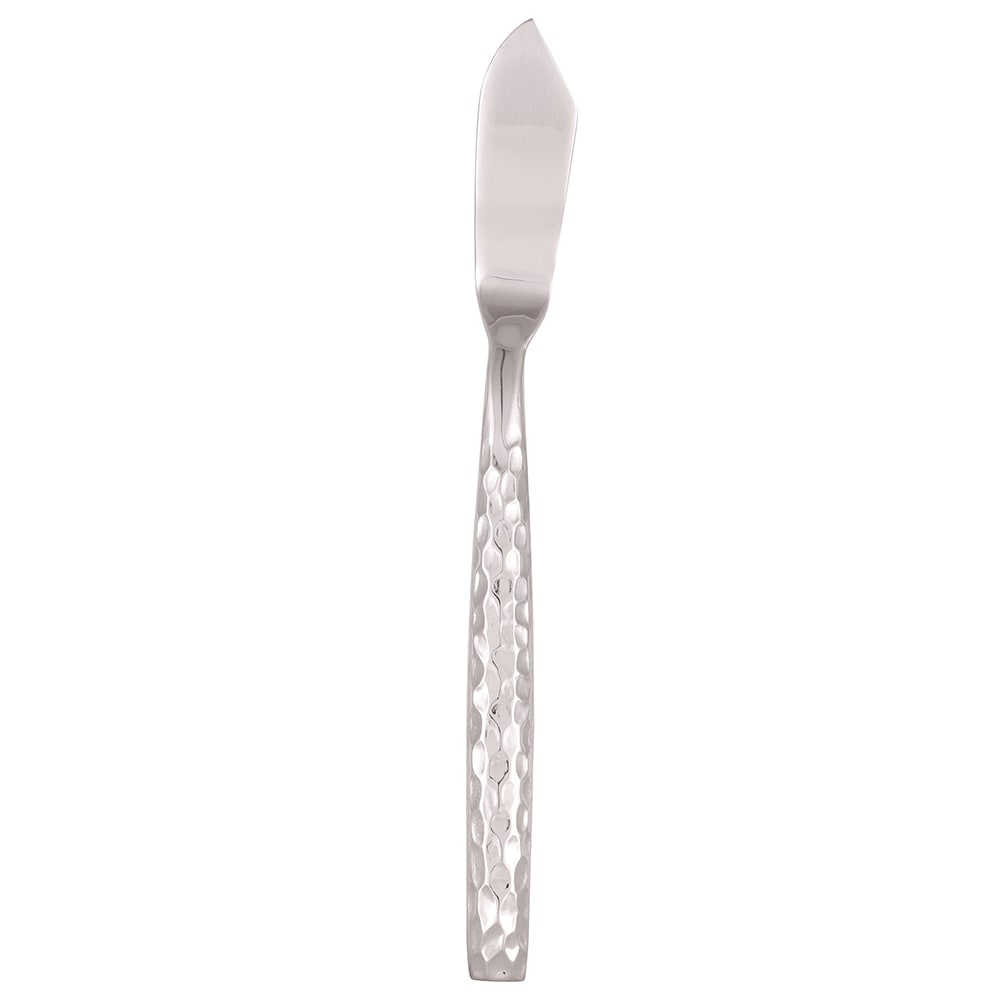 10 Strawberry Street 7 1/4" Butter Knife with 18/0 Stainless Grade, Hammered Forged Pattern (HAMF-BK)