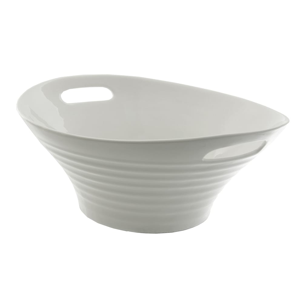 10 Strawberry Street 112 oz Round Oslo Bowl - Porcelain, White (OSLO-13DEEPHNDLBWL)
