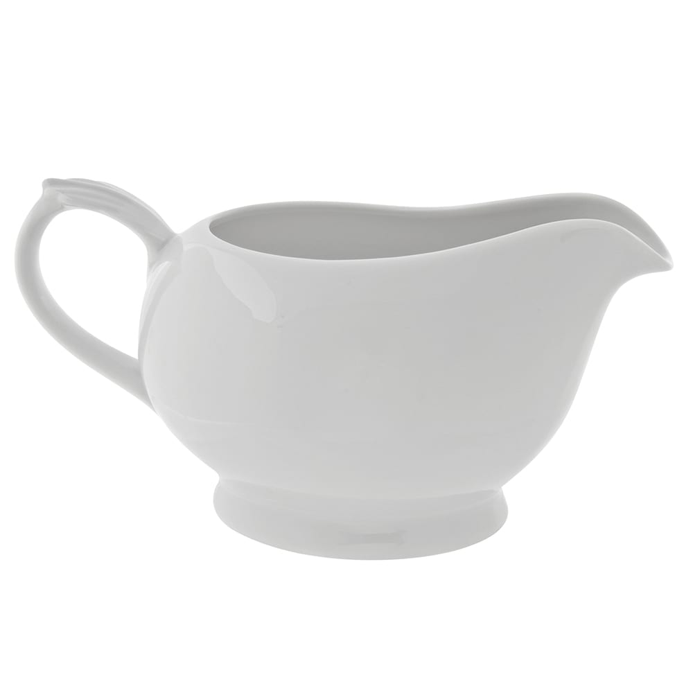 10 Strawberry Street 16 oz Gravy Boat - Porcelain, Classic White (RB0025)
