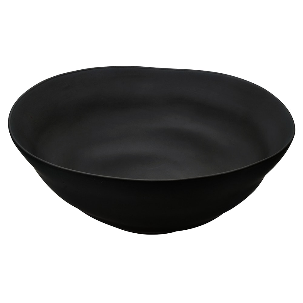 10 Strawberry Street 80 oz Round Matte Wave Serving Bowl - Ceramic, Black (RPPLE-BLKSRVBWL)