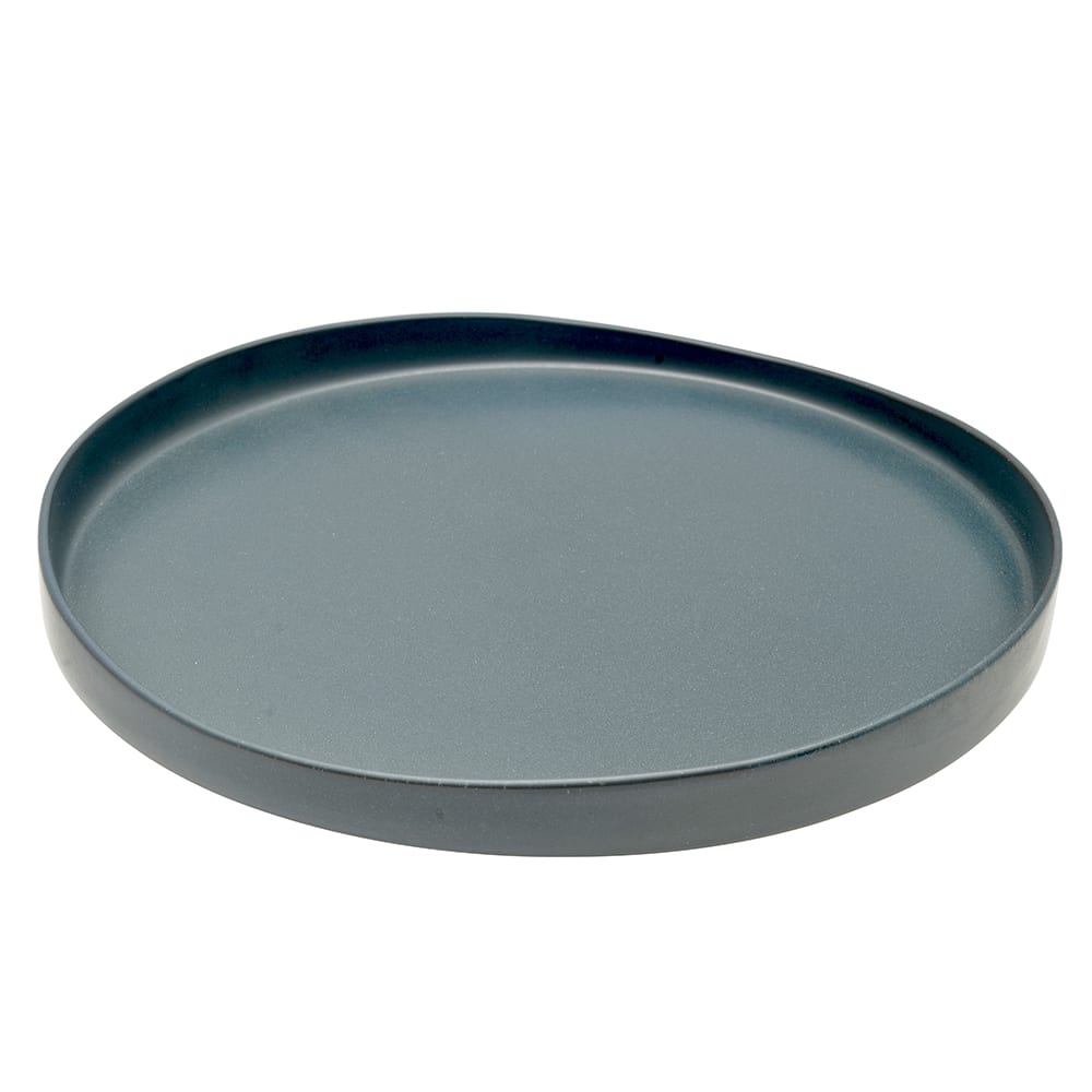 10 Strawberry Street 12 3/4" Round Ripples Serving Tray - Ceramic, Black (RPPLE-BLKTRAY)