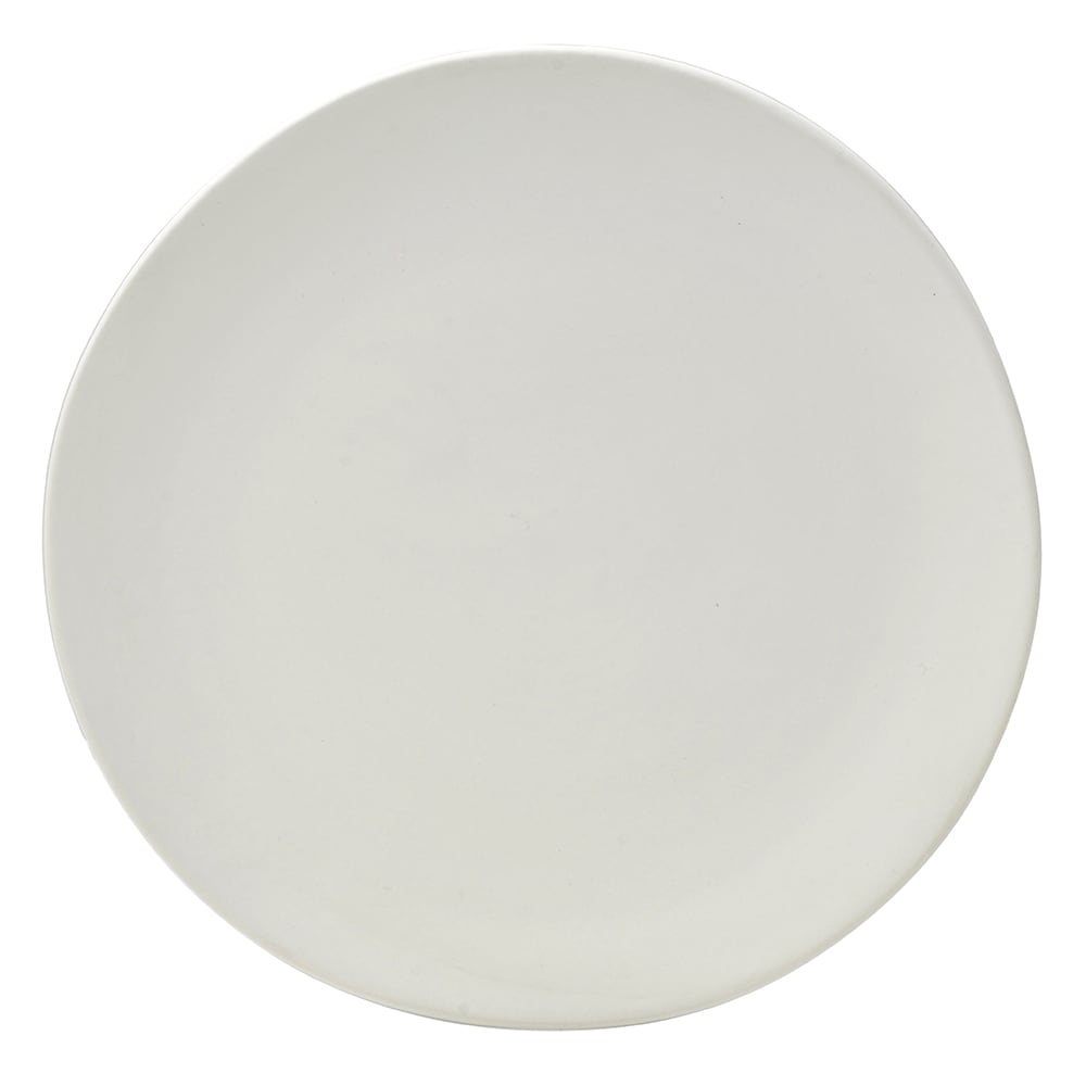 10 Strawberry Street 8" Round Matte Wave Salad/Dessert Plate - Ceramic, White (RPPLE-WHTSLD)