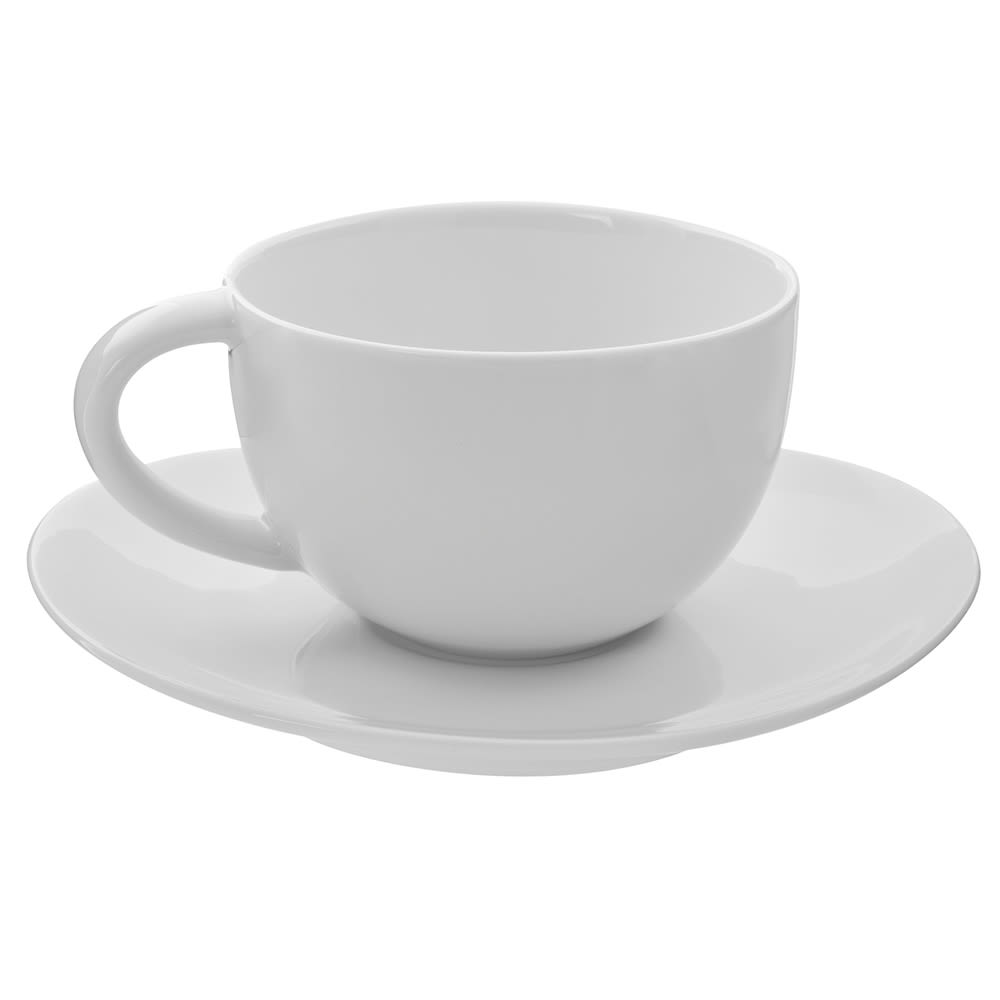 10 Strawberry Street 10 oz Royal White Cup & Saucer Set, Porcelain (RVL0009)