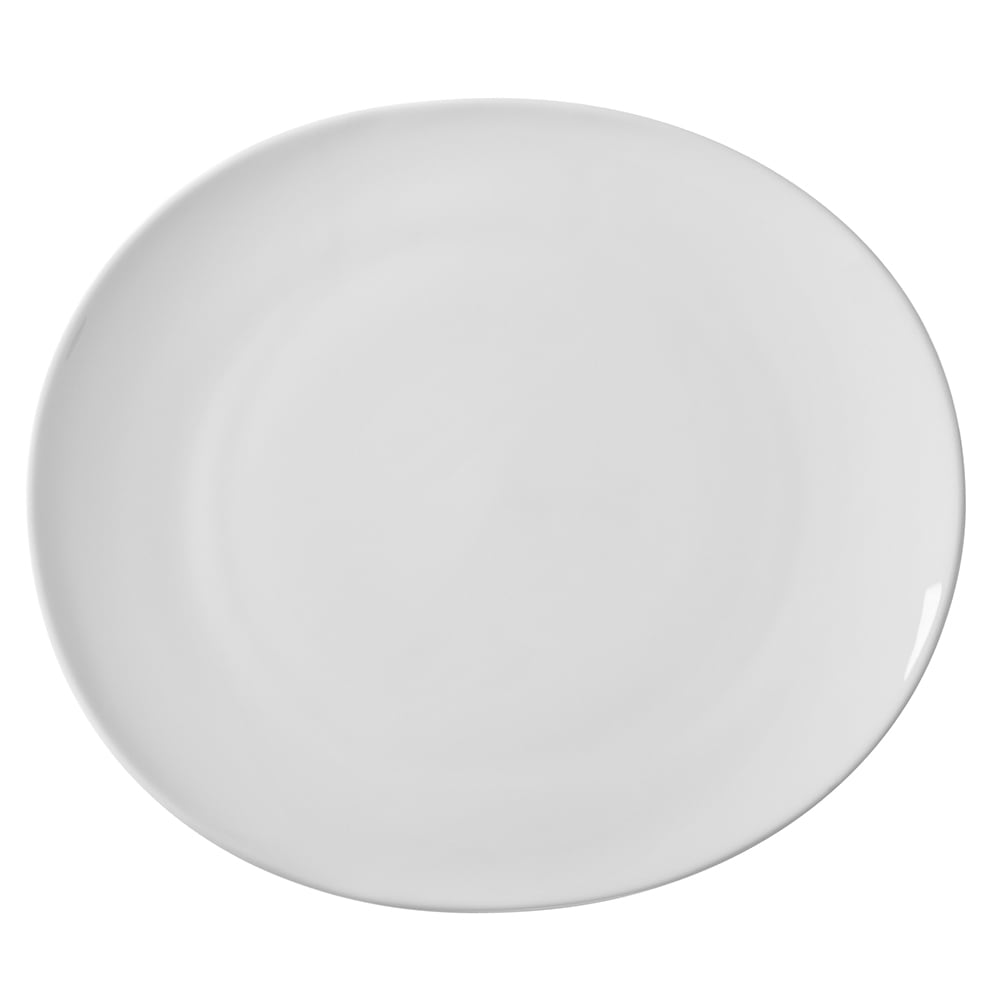 10 Strawberry Street Oval Dinner Plate - 10 7/8" x 9 1/2", Porcelain, Royal White (RVL0040)