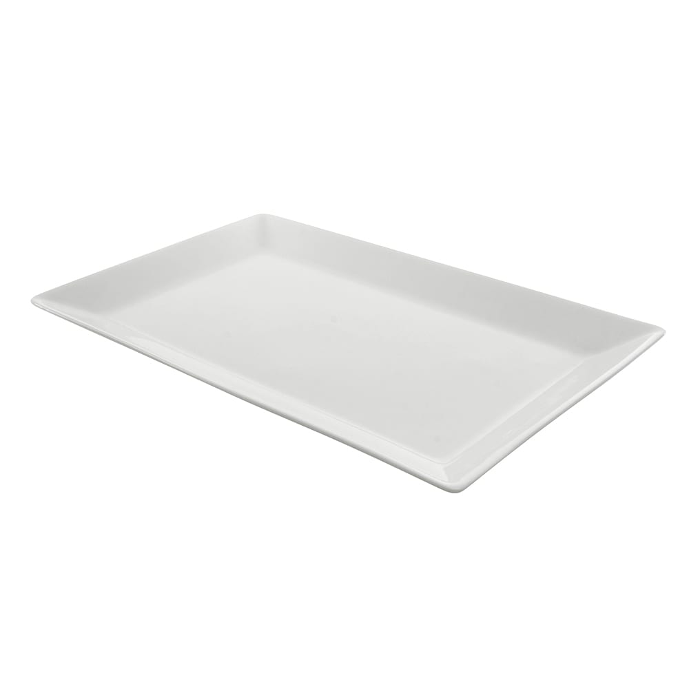10 Strawberry Street 12 7/8" x 8 3/8" Rectangular Whittier Platter - Porcelain, White (WEL-13REC)