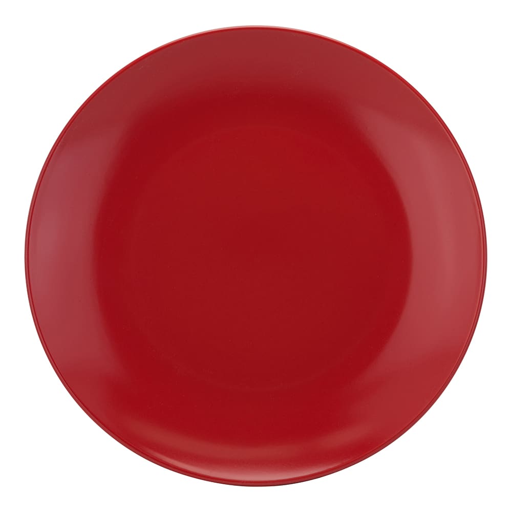 10 Strawberry Street 10 1/2" Wazee Matte Dinner Plate - Stoneware, Red (WM-1-RED)