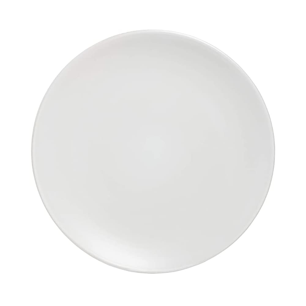 10 Strawberry Street 10 1/2" Round Wazee Matte Dinner Plate - Stoneware, White (WM-1-WHT-6)