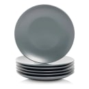 10 Strawberry Street 8 1/4" Round Wazee Matte Salad Plate - Stoneware, Charcoal (WM-4-CHAR-6) thumbnail 2