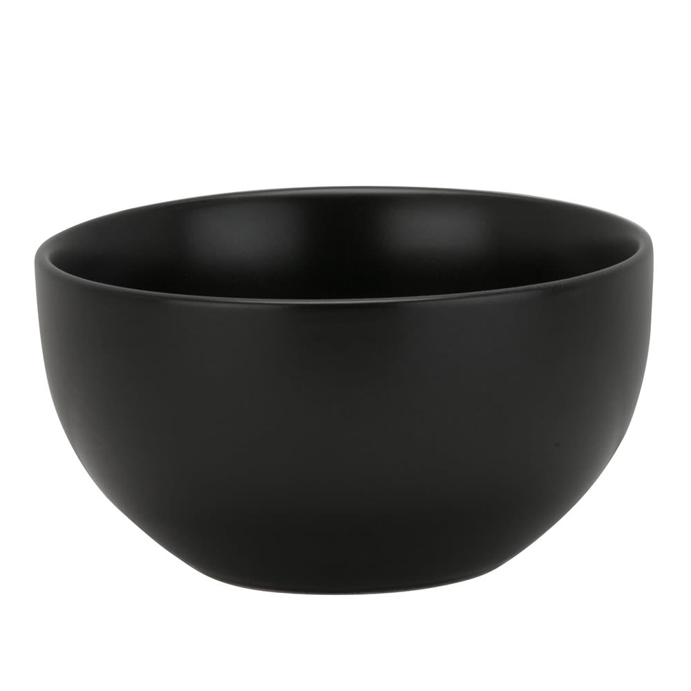 10 Strawberry Street 16 oz Wazee Matte Cereal Bowl - Stoneware, Black (WM-7-BLK)