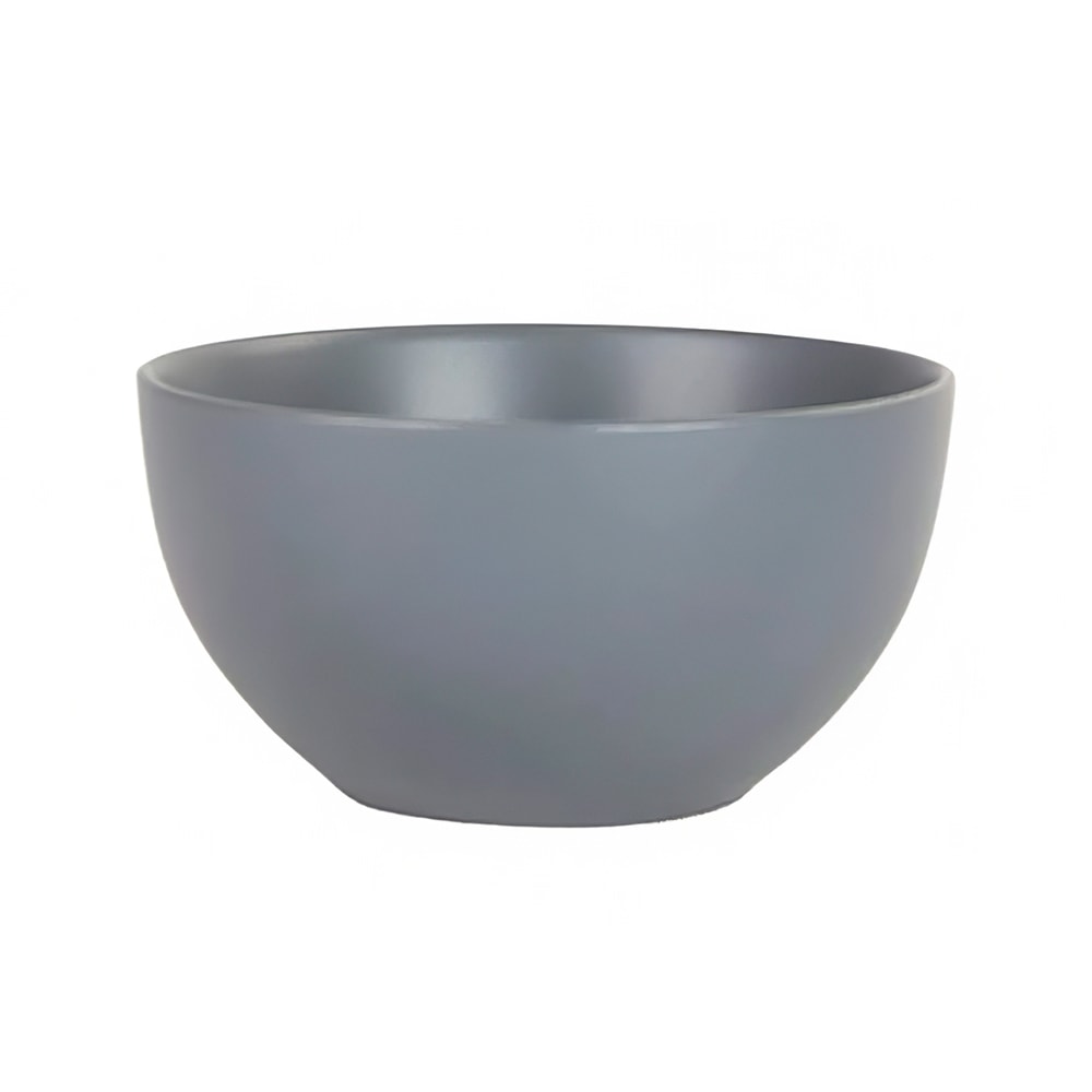 10 Strawberry Street 16 oz Round Wazee Matte Cereal Bowl - Stoneware, Charcoal (WM-7-CHAR-6)