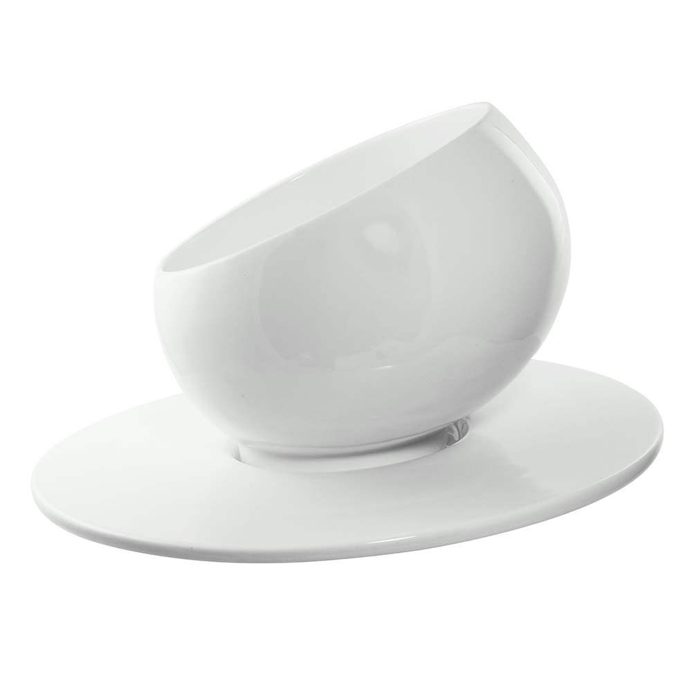 10 Strawberry Street 10" Round Whittier Plate - Porcelain, White (WTR-10RDPLT)