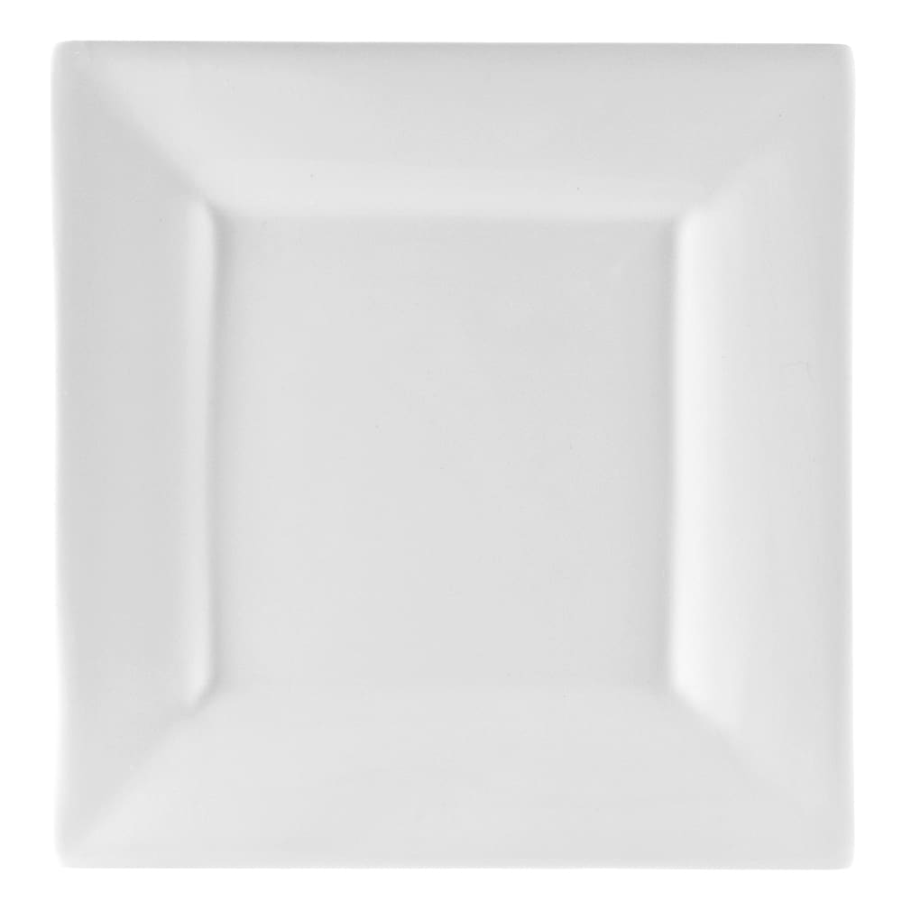 10 Strawberry Street 6 3/8" Square Appetizer Plate - Porcelain, White (WTR-16SQ)