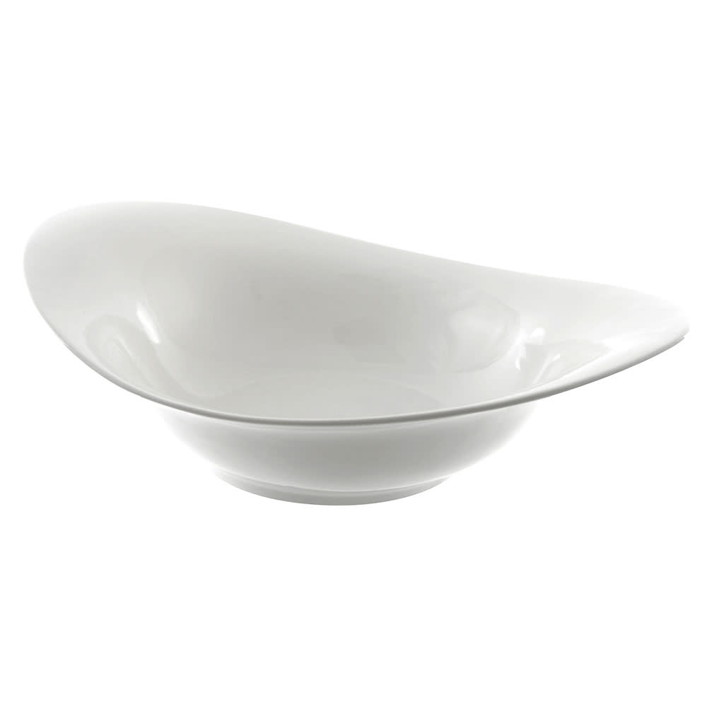 10 Strawberry Street 180 oz Oval Swoop Bowl - Porcelain, White (WTR-20SWOOPBWL)