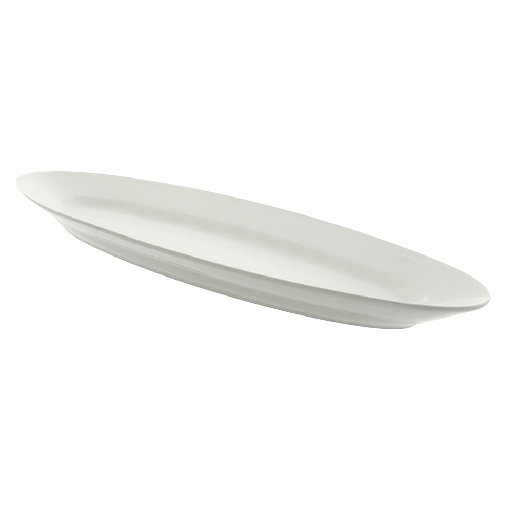 10 Strawberry Street 23 5/8" x 8" Oval Whittier Fish Platter - Porcelain, White (WTR-24OVFP)