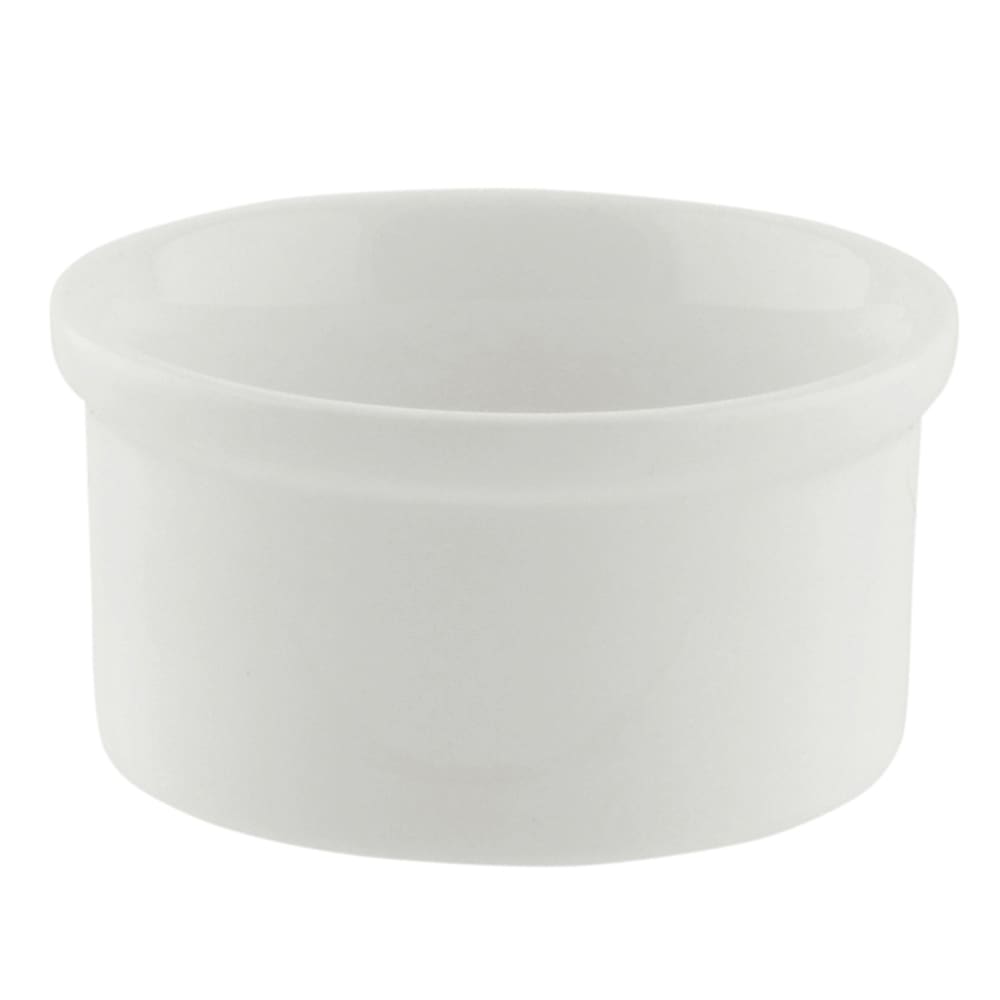 10 Strawberry Street 2 oz Porcelain Ramekin w/ Rim, White (WTR-25RIMCUP)