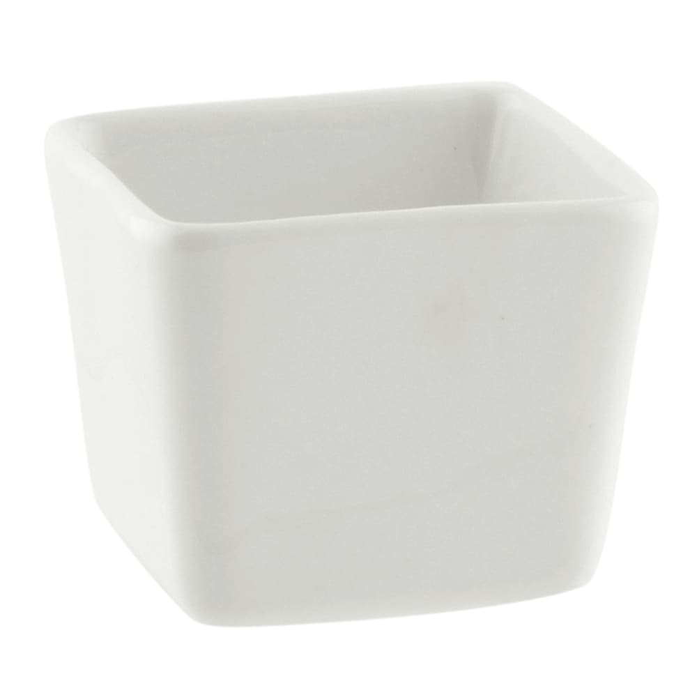 10 Strawberry Street 2 oz Square Bowl - Porcelain, White (WTR-2SQTBBWL)