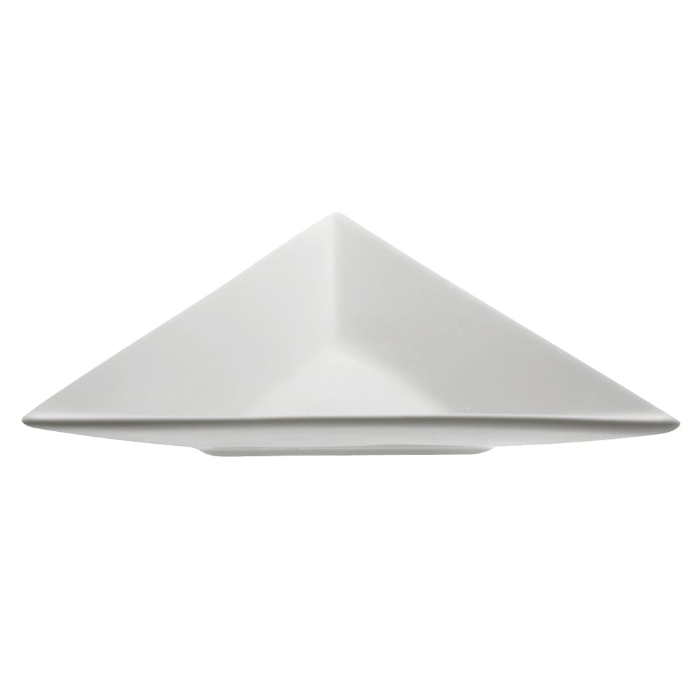 10 Strawberry Street 5 1/2" Triangular Serving Tray - Porcelain, White (WTR-5TRITB)