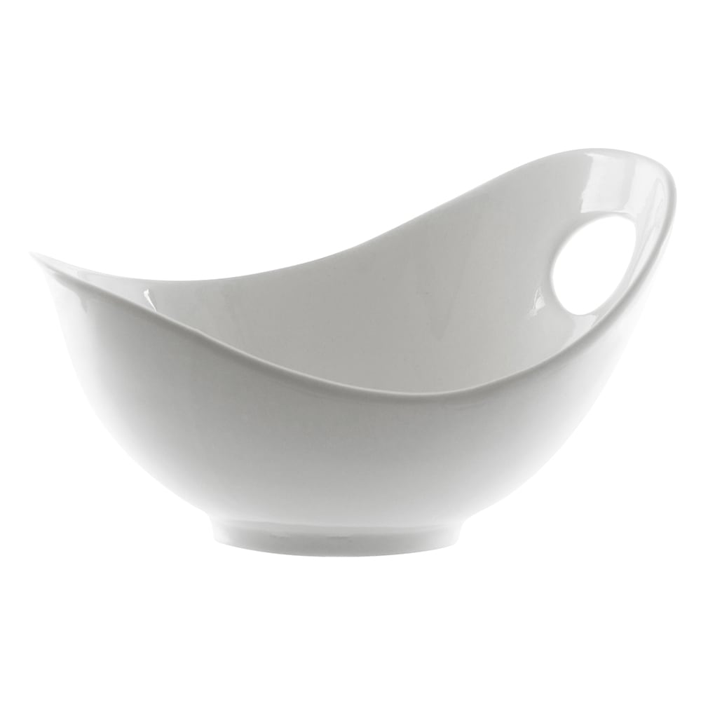 10 Strawberry Street 8 oz Oval Fruit Bowl - Porcelain, White (WTR-7FBWL)