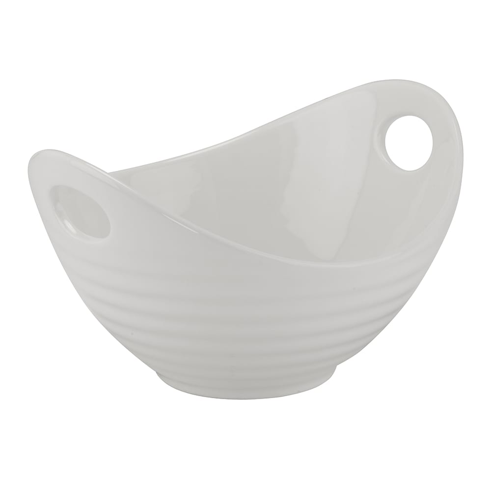 10 Strawberry Street 24 oz Oval Whittier Bowl - Porcelain, White (WTR-7RBBOATBWL)