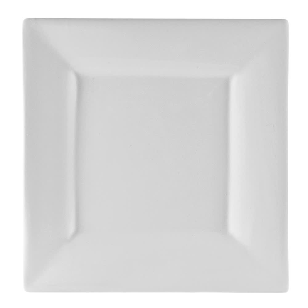 10 Strawberry Street 7 1/4" Square Salad/Dessert Plate - Porcelain, White (WTR-7SQ)