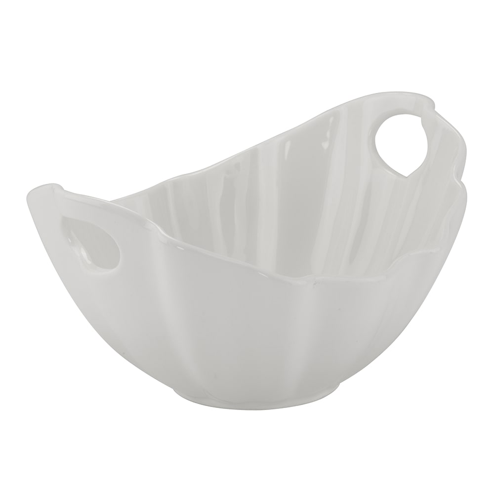 10 Strawberry Street 24 oz Oval Whittier Bowl - Porcelain, White (WTR-7WVBOATBWL)