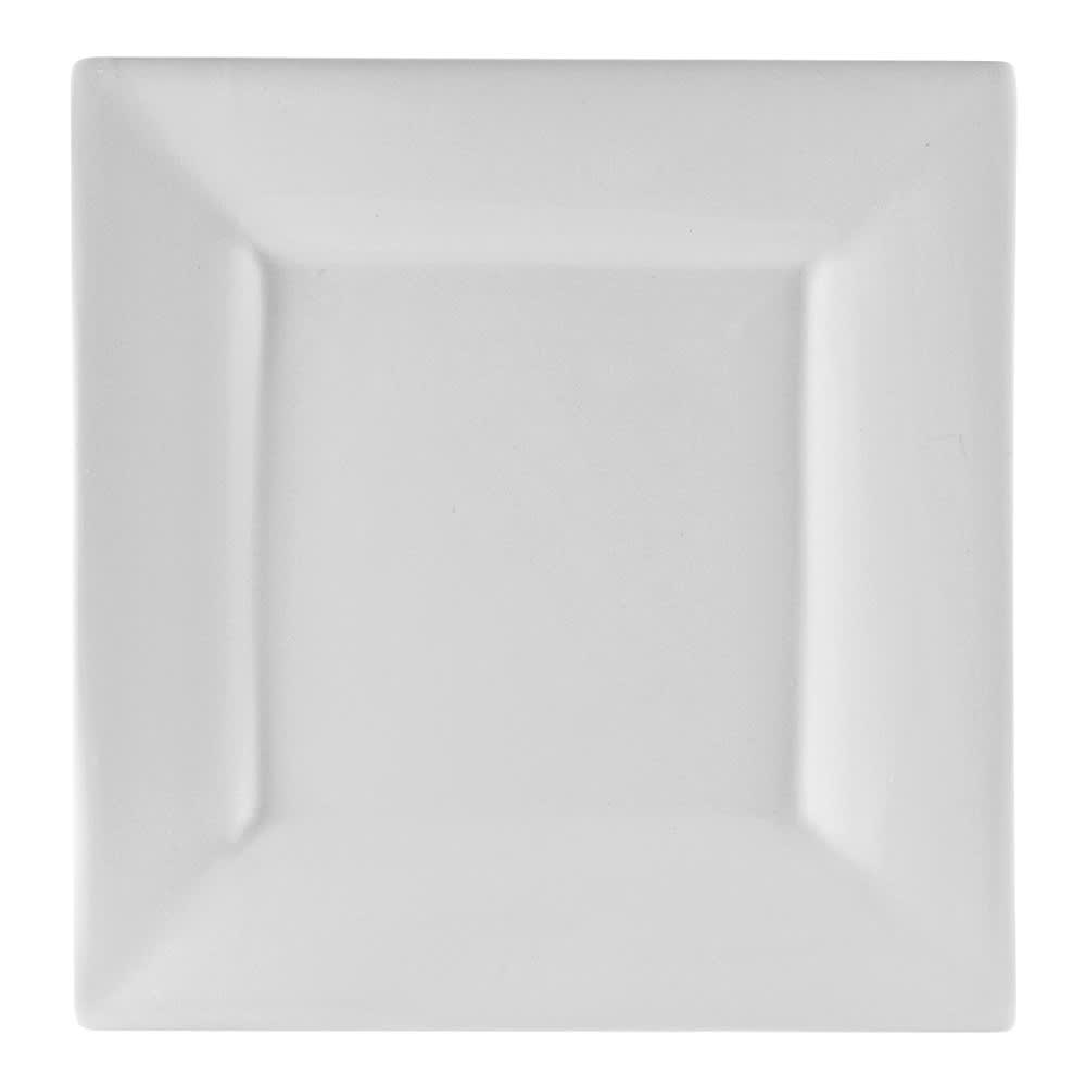10 Strawberry Street 7 3/8" Square Lunch Plate - Porcelain, White (WTR-8SQ)