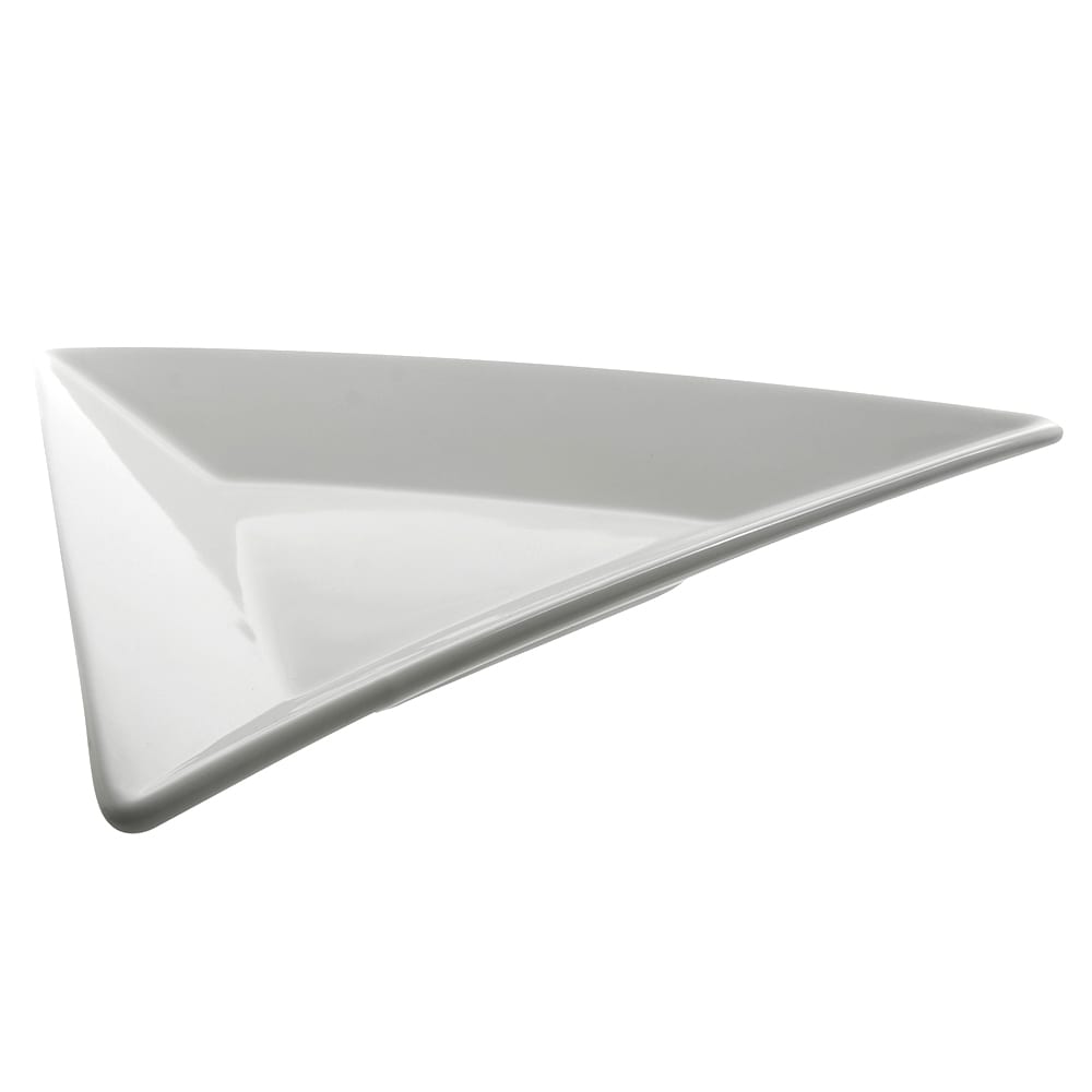 10 Strawberry Street 9 7/8" Triangular Plate - Porcelain, White (WTR-8TRI)